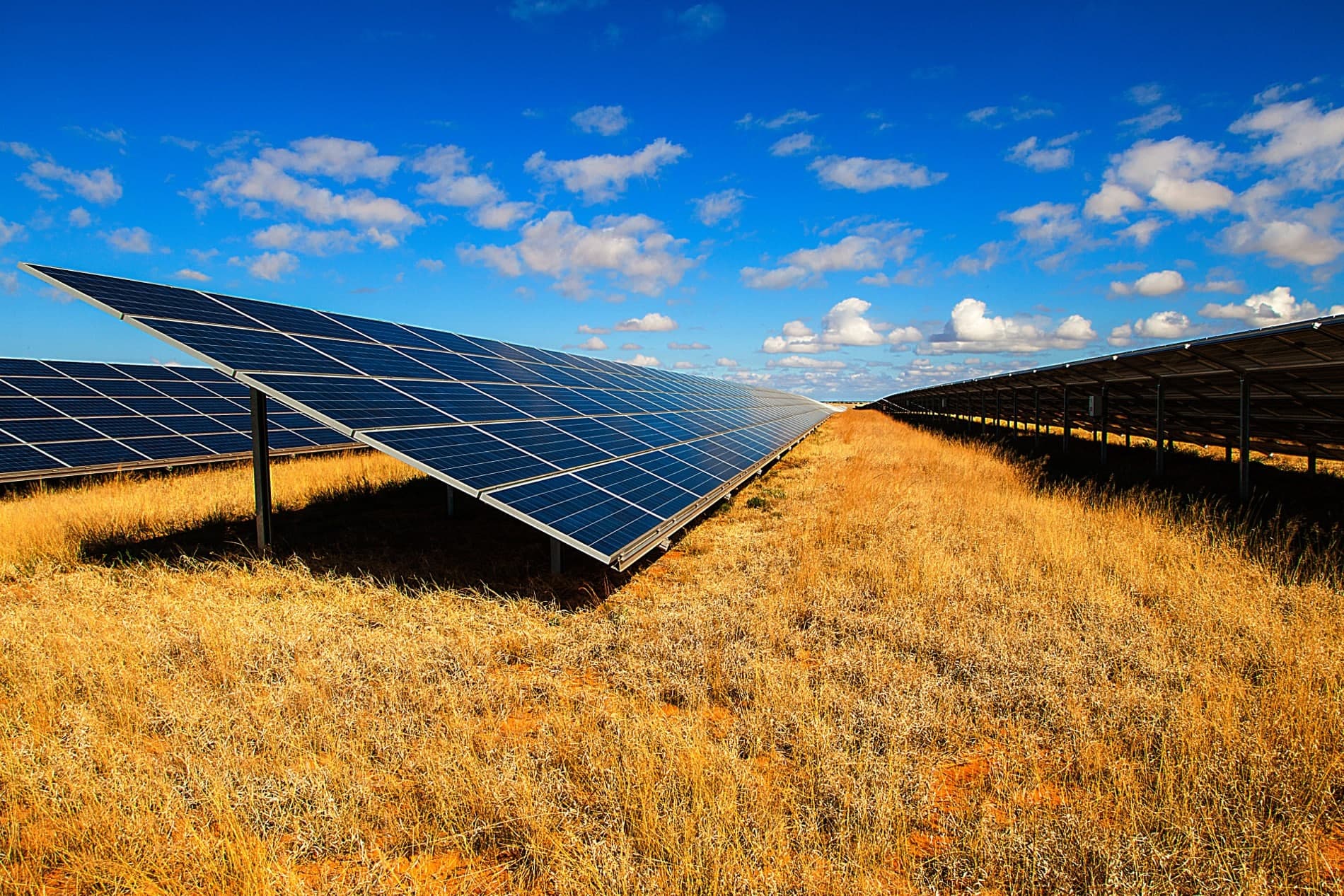 Residential home fitted with rooftop solar panels