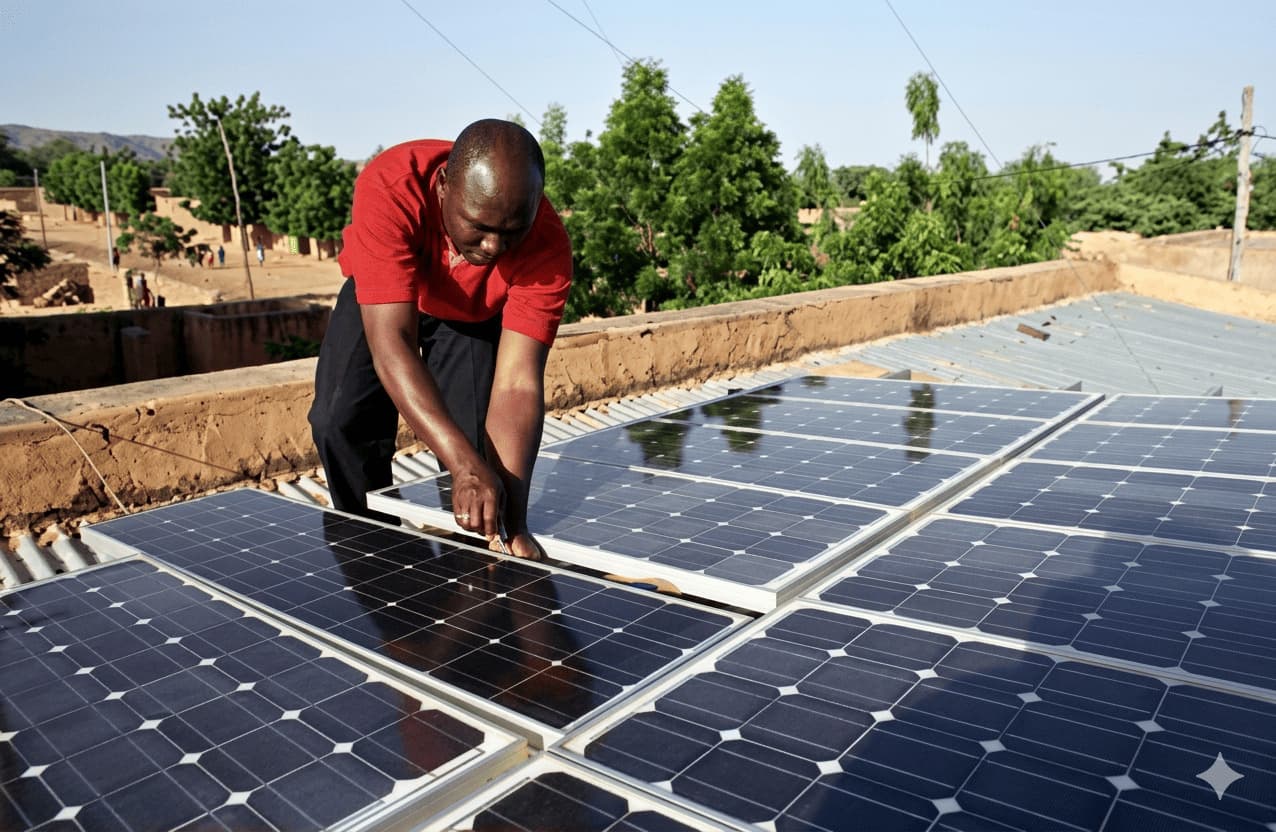 Solar equipment and hardware prepared for installation